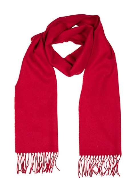 Luxury Merino Wool Scarf - Red