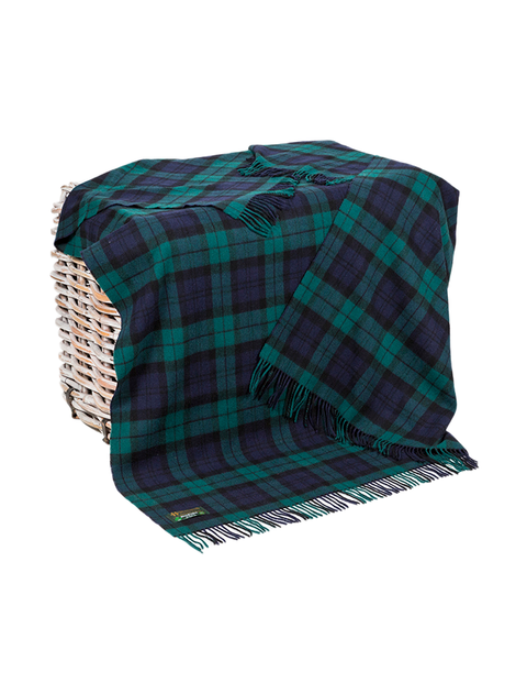 Lambswool Throw - Blackwatch Plaid 