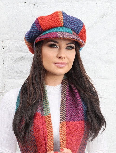 Ladies Wool Peaky Blinders Hat - Donegal Red