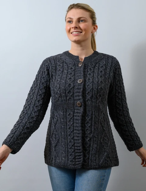 Women's Merino Wool A-Line Fit Cardigan - Derby