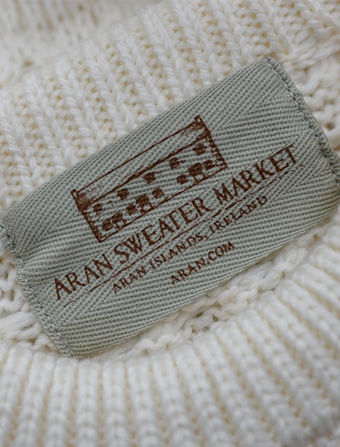 Inis Mór Cable Knit Aran Wool Sweater