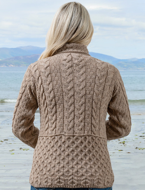 Honeycomb Button-Up Cardigan -  Wicker