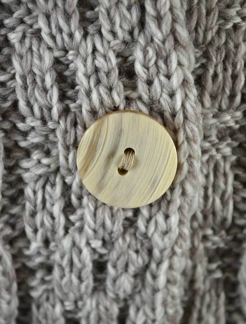 Cable Knit Button-Up Cardigan