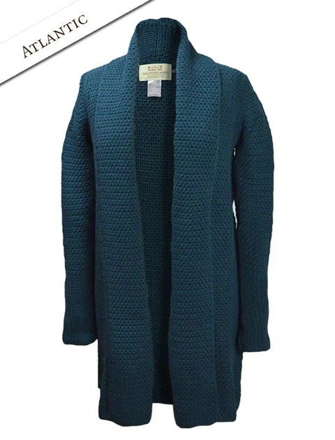 Textured Merino Cardigan - Atlantic