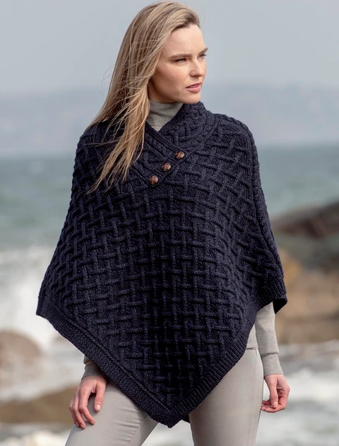 Super Soft Lattice Stitch Poncho