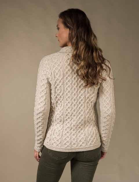 Ladies Merino Button Cardigan‎‎‎‎‎ - Parsnip