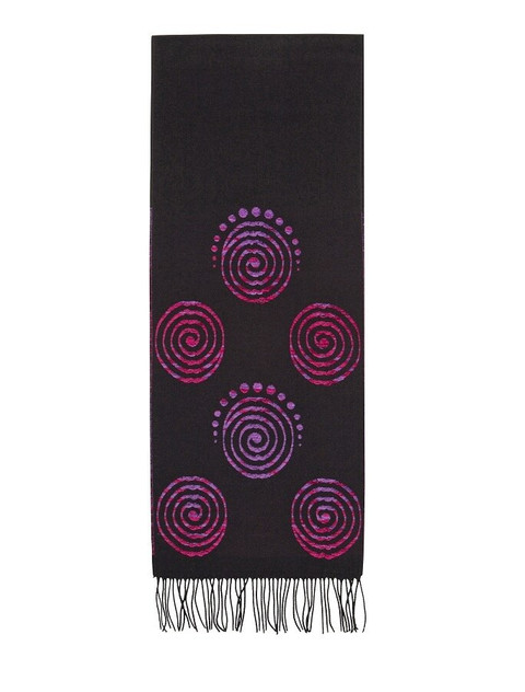 Celtic Spiral Scarf - Black & Fuchsia