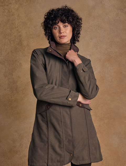 Una Ladies Waterproof Coat - Olive 