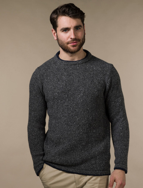 Roundstone Cashmere Crew Neck Sweater - Medium Grey