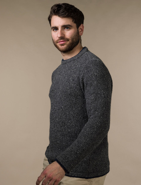 Roundstone Cashmere Crew Neck Sweater - Medium Grey