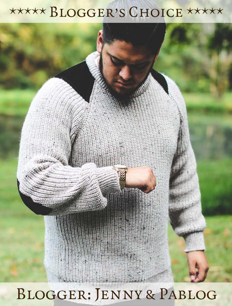 Double layered fishermen sweater with short zip