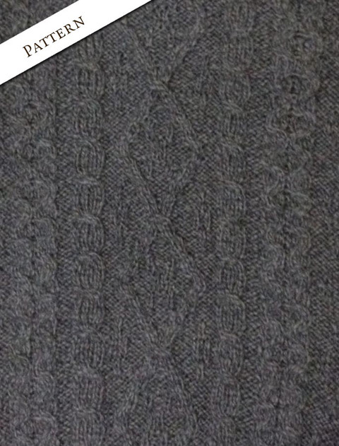 Pattern Detail of Merino Wool Diamond Sweater Mens