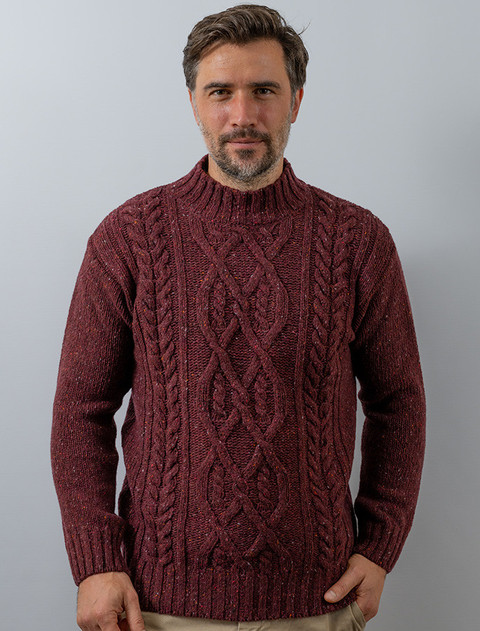 Wool Cashmere Aran Sweater