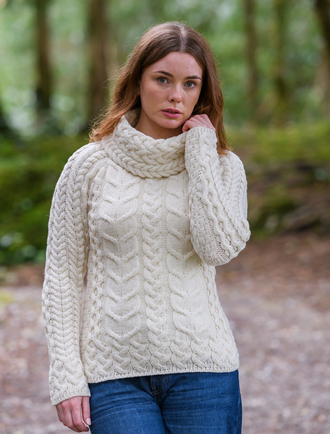 Super Soft Cowl Neck Aran - Classic Aran