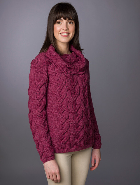 S‎uper Soft Chun‎ky Cable Cow‎l Neck Aran‎‎ 