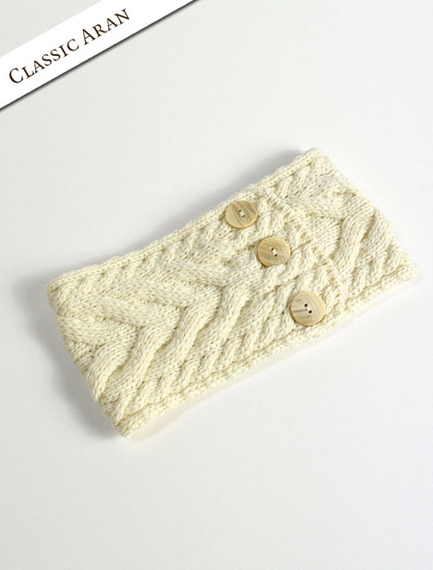 Super Soft Cable Stitch Headband - Classic Aran