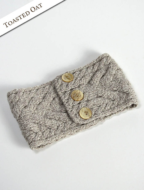 Super Soft Cable Stitch Headband - Toasted Oat