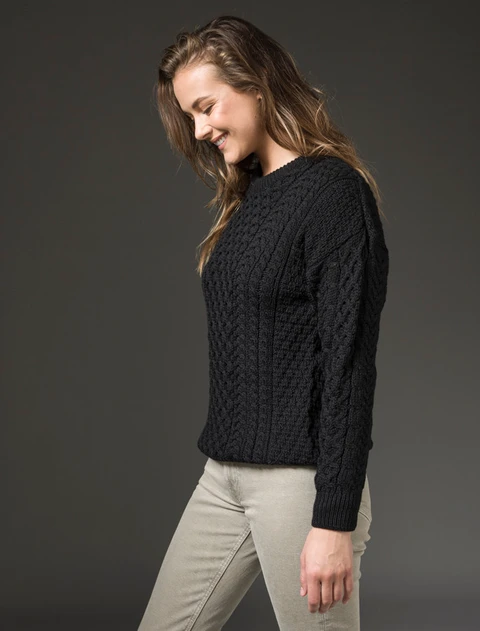 Inisheer Ladies Traditional Merino Aran Sweater