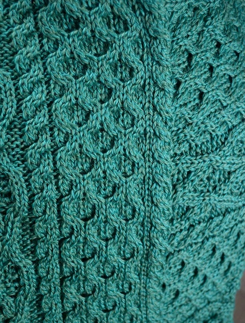 Cable Aran Wrap - Pattern Detail