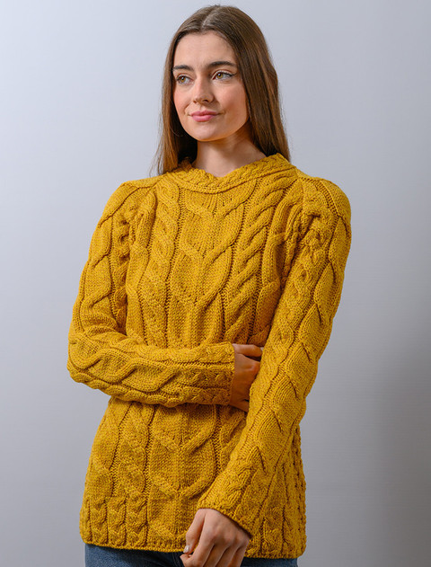 Cable Knit Aran - Yellow