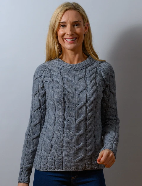 Cable Knit Aran - Ocean Grey