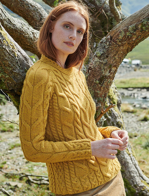 Cable Knit Aran - Yellow