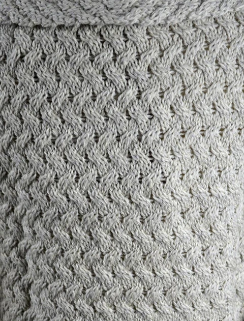 Pattern Detail of Waterfall Cable Cardigan