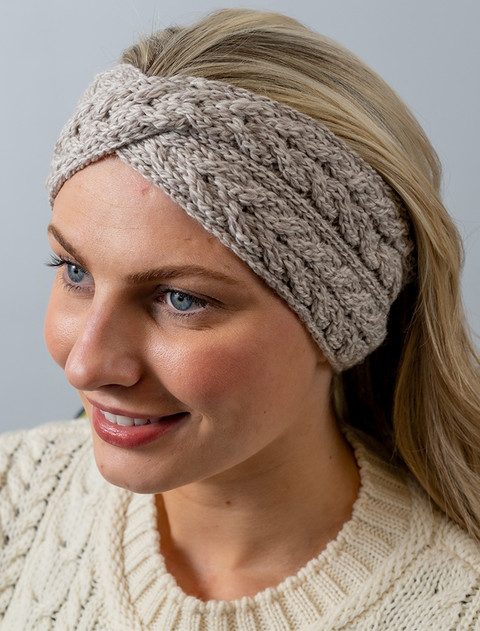 Supersoft Merino Crossover Headband - Toasted Oat