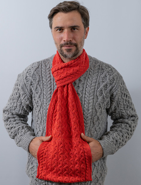 Pull Through Scarf  - Coral