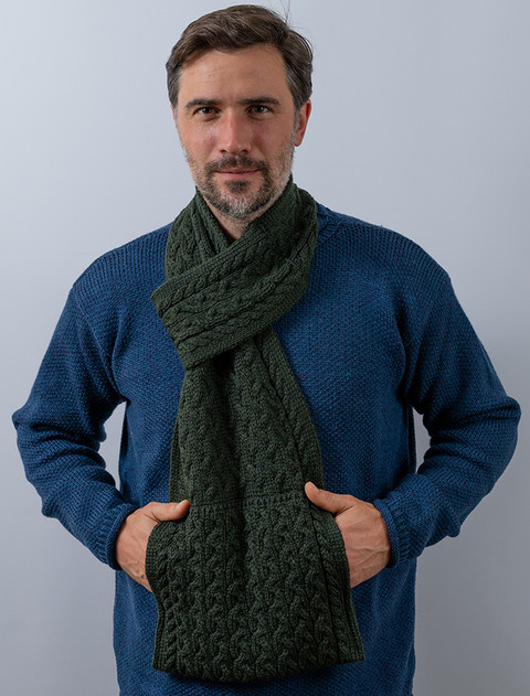 Pull Through Scarf  - Seaweed Green