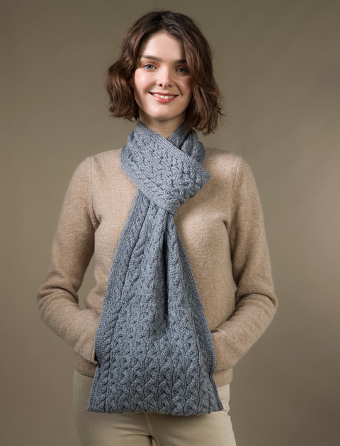 Pull Through Scarf - Ocean Grey