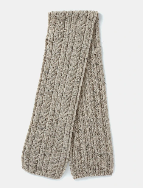 Aran Heritage Cable Scarf - Skiddaw