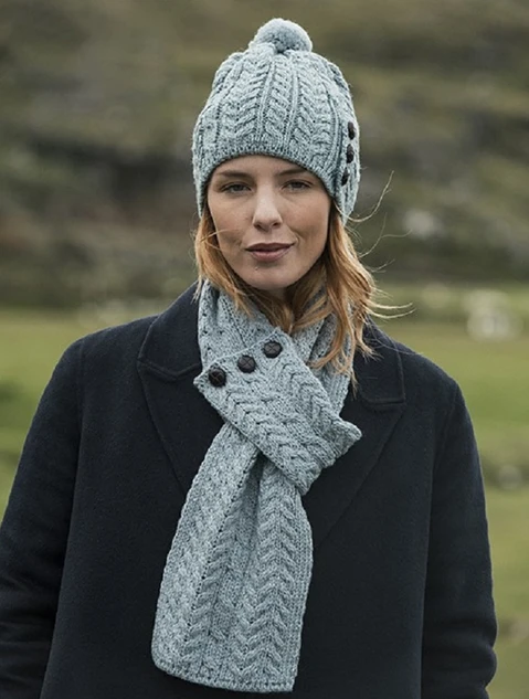 Aran Loop Scarf - Misty marl