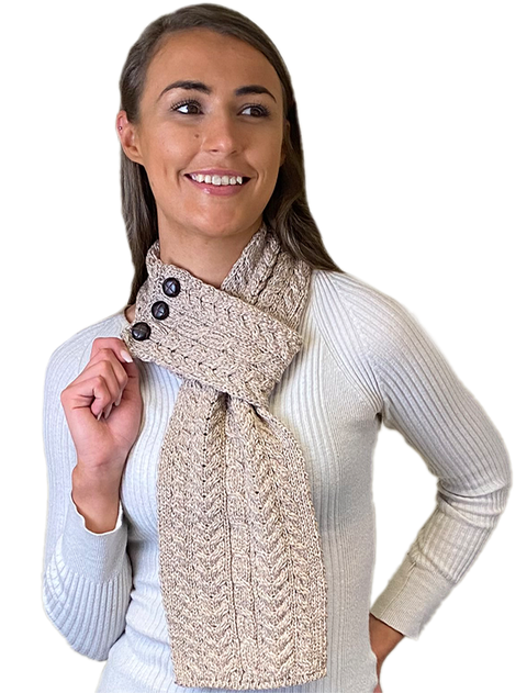 Aran Loop Scarf - Wicker