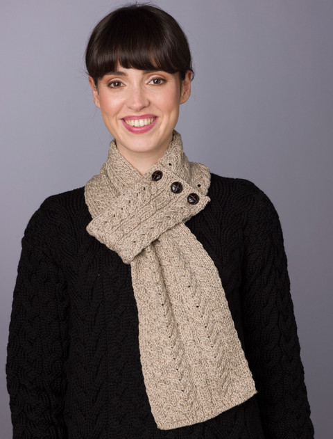 Aran Loop Scarf - Wicker