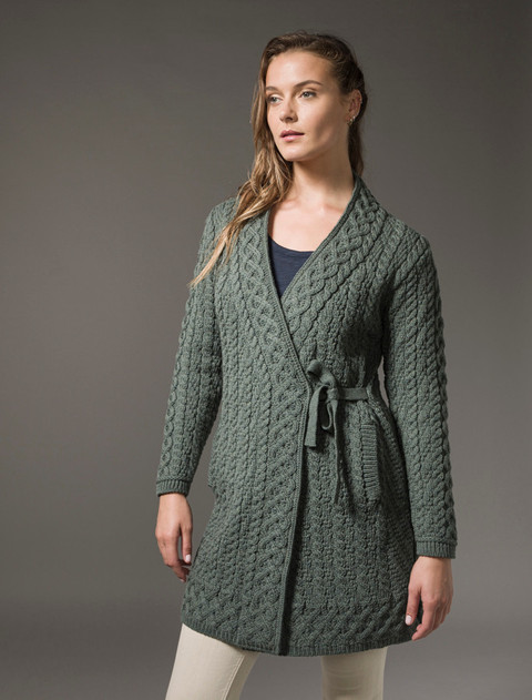 Aran Wrap Cardigan - Tundra