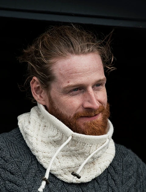 Men's Super Soft Trellis Snood Scarf