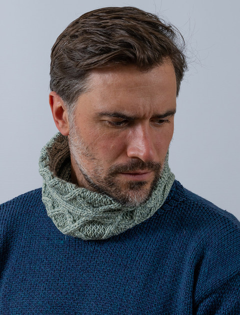 Extra Soft Aran Snood - Seafoam
