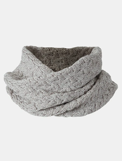 Super Soft Aran Infinity Scarf - Toasted Oat