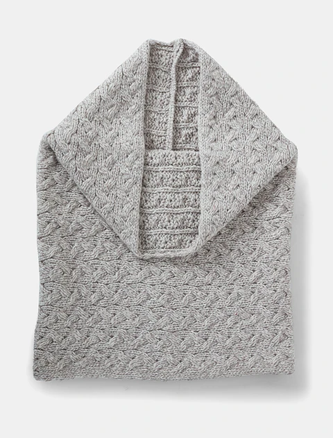 Super Soft Aran Infinity Scarf - Toasted Oat