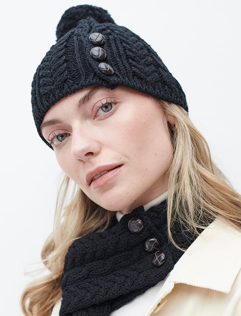 Merino Pom Pom Hat - Derby