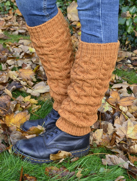 Merino Wool Aran Leg Warmers