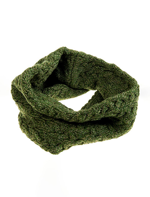Super Soft Aran Infinity Scarf - Meadow Green