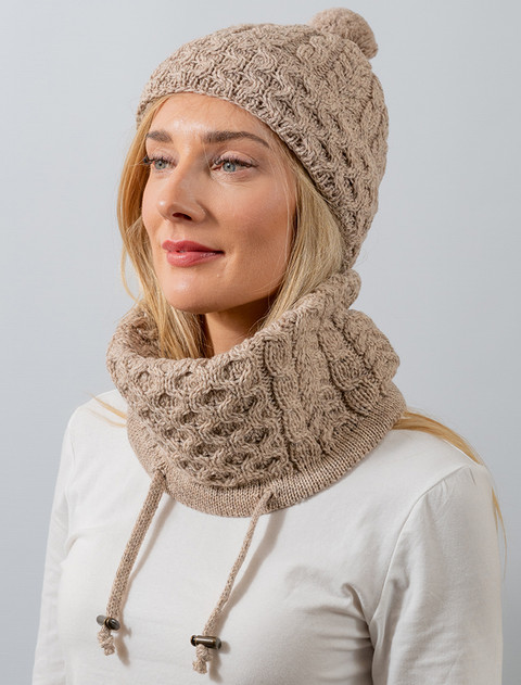 Extra Soft Aran Snood - Wicker