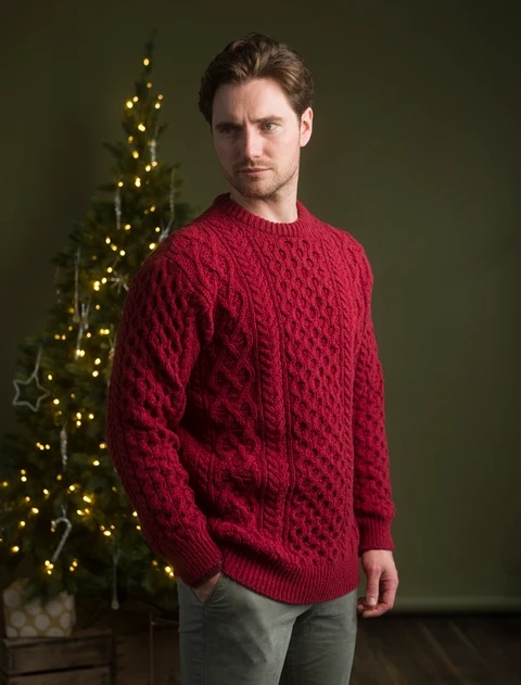 Heavyweight ‎Merino Wool Aran Sweater