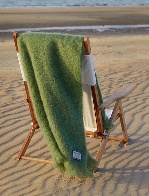 Mohair Throw - Moss Green