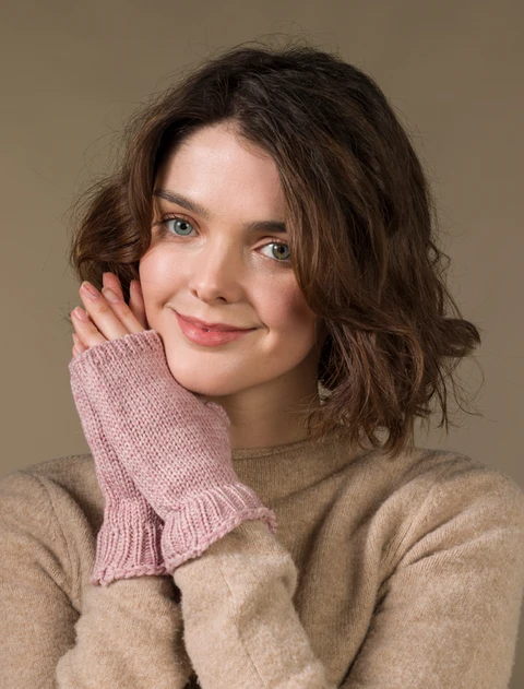 Super Soft Finger-less Mittens - Winter Rose