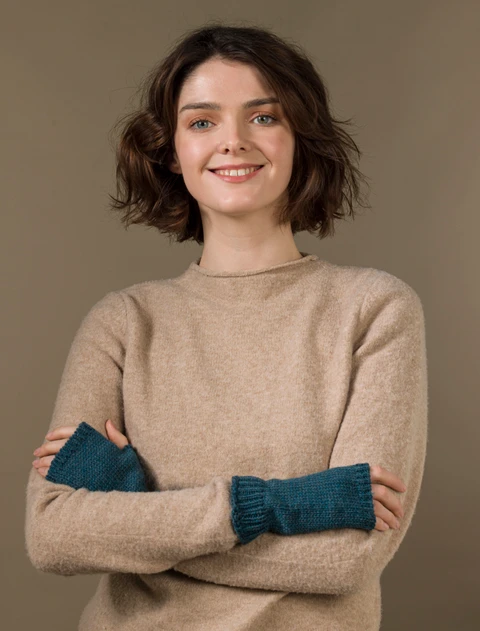 Super Soft Finger-less Mittens - Irish Sea