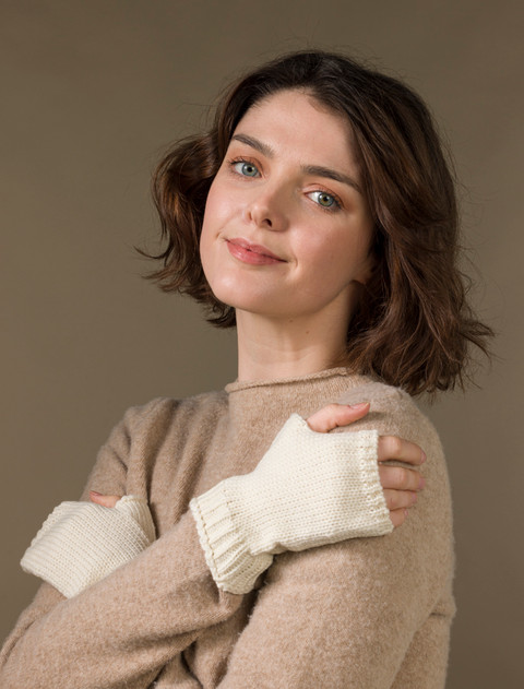 Super Soft Finger-less Mittens - Classic Aran