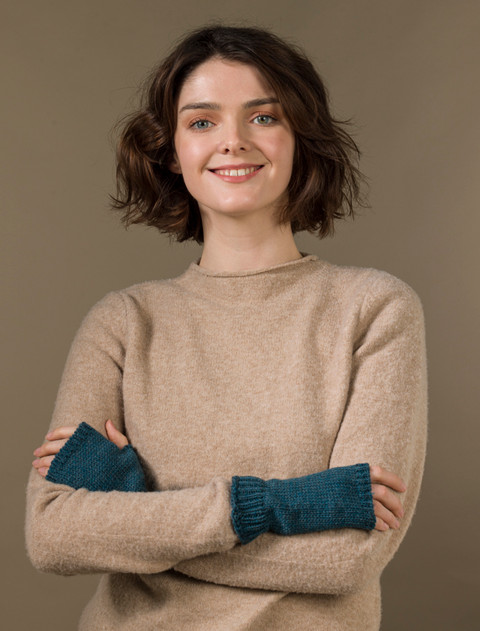 Super Soft Finger-less Mittens - Irish Sea
